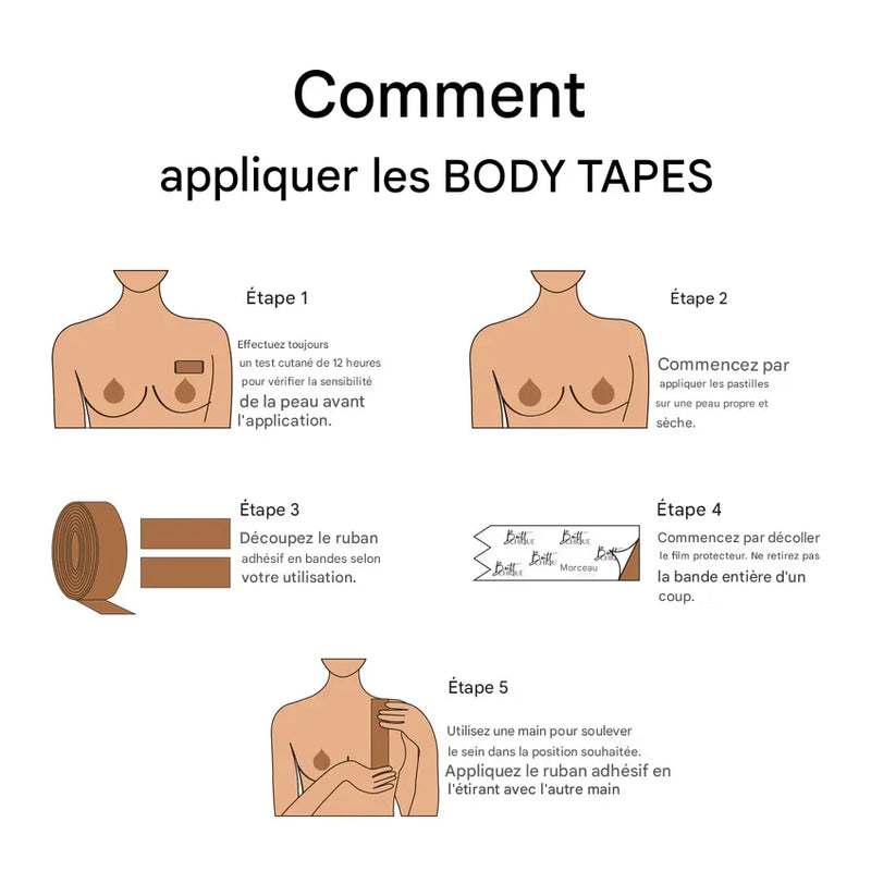 BOOB TAPE® Le secret des tenues sans soutien-gorge parfaitement maîtrisées
